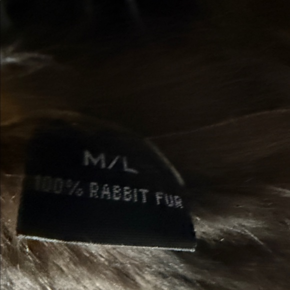 Red Fish Design Dark Brown rabbit fur Jacket - Picture 4 of 6